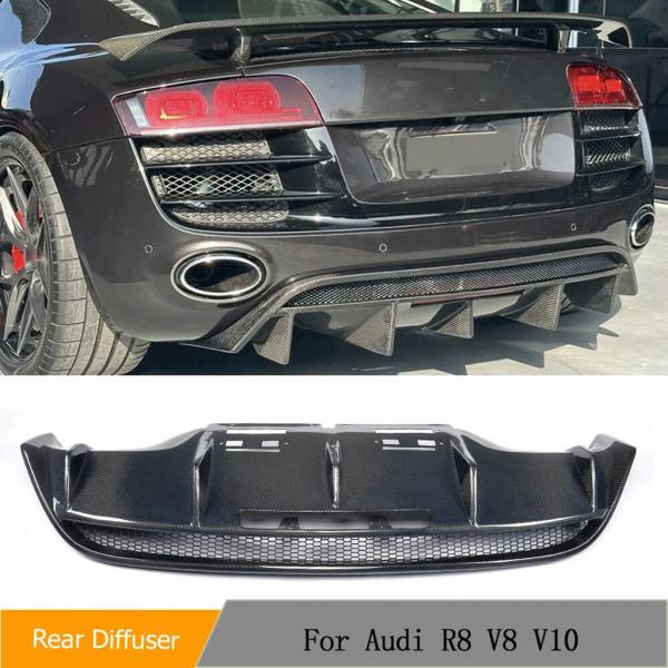 【並行輸入品】カーボン/FRP リアバンパー排気ディフューザーリップスポイラーアウディ R8 GT ...