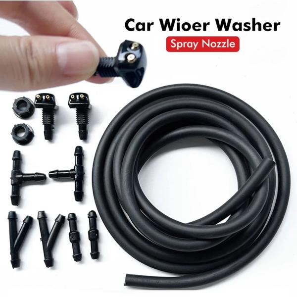 【並行輸入品】汎用カースプレーパイプジョイントキットフロントガラスウォッシャーホースワイパーブレード...