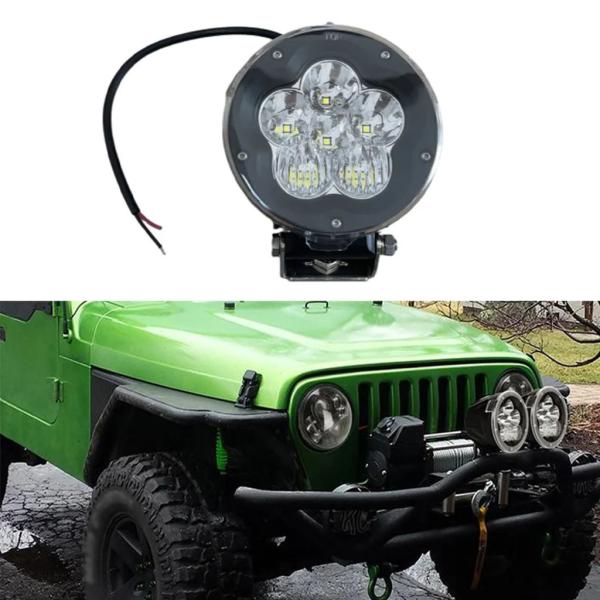 【並行輸入品】5インチ 60W 丸型LEDフォグランプ スポットビームLEDオフロードライト ヘッド...