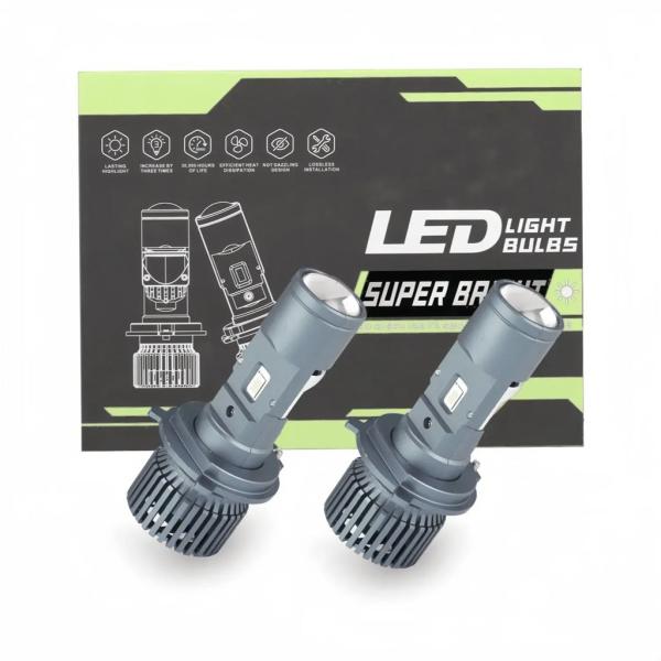 【並行輸入品】H4 プロジェクター自動ライトシステム H4 Bi LED プロジェクターレンズレーザ...