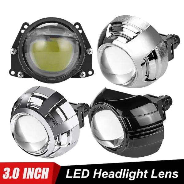 【並行輸入品】H4 H7 9005 9006 Bi LED プロジェクターレンズヘッドライト 3 イ...