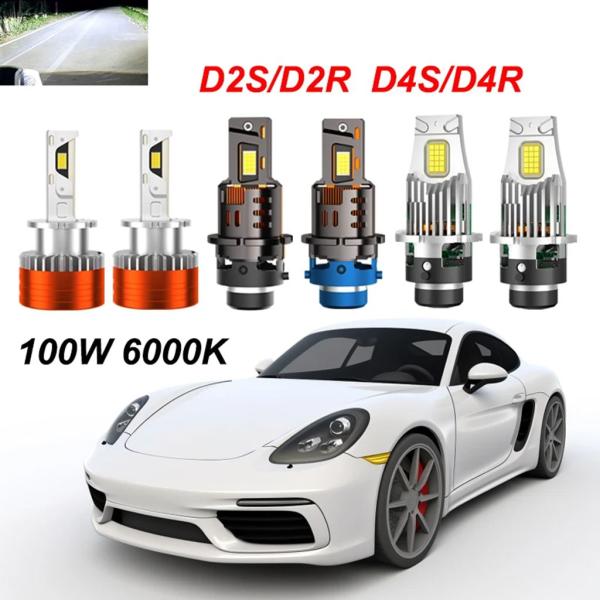 【並行輸入品】汎用 d2 d4 LED 電球 100 ワット HID バラストヘッドライト電球車 d...