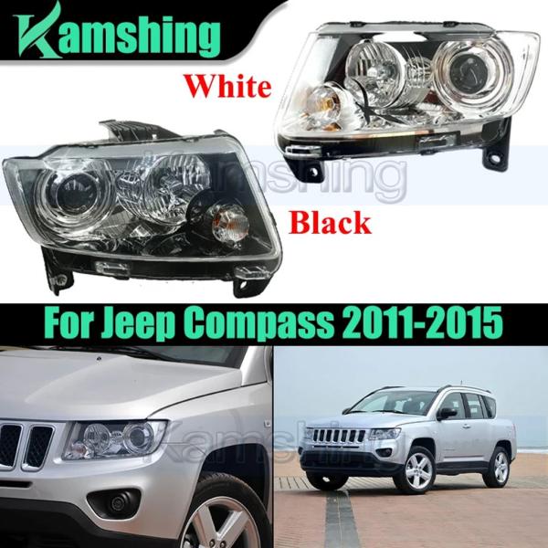 【並行輸入品】フロントバンパーヘッドライトジープコンパス 2011-2015 フロントヘッドライトヘ...