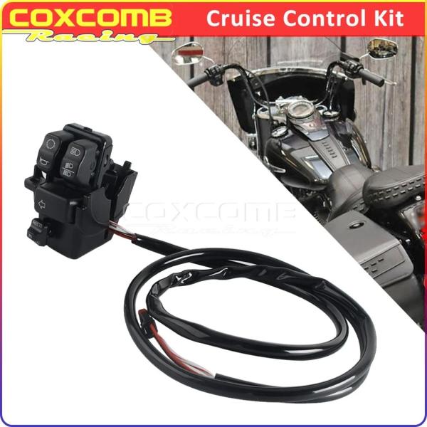 【並行輸入品】電子スピードコントロールスイッチバイクハンドルバーコントローラボタンハーレースリム F...