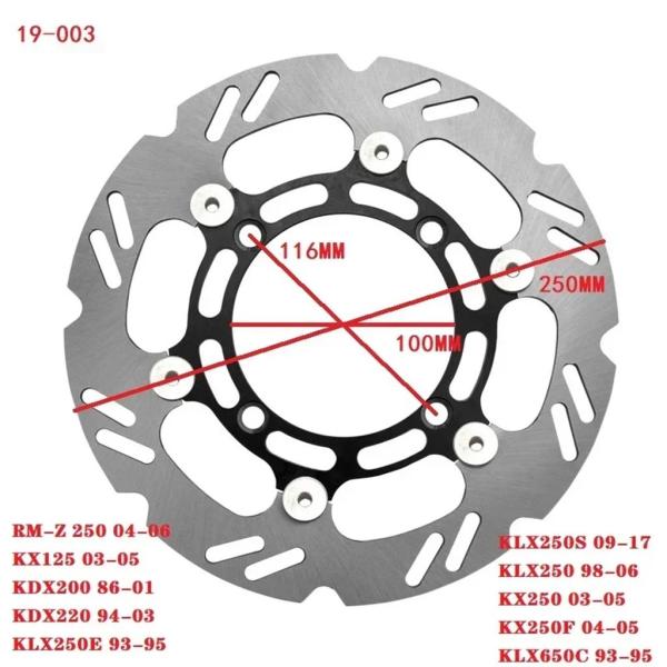 【並行輸入品】バイクフロントブレーキディスクローター Kawasaki KLX250 93-17 L...