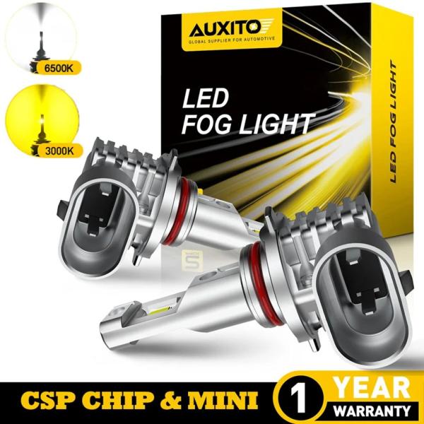 【並行輸入品】AUXITO 2x H11 H10 LED イエロー 3000K ホワイト 6500K...