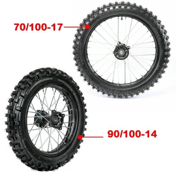 【並行輸入品】フロント 70/100-17 17 インチ 90/100-14 14 インチリアリムノ...