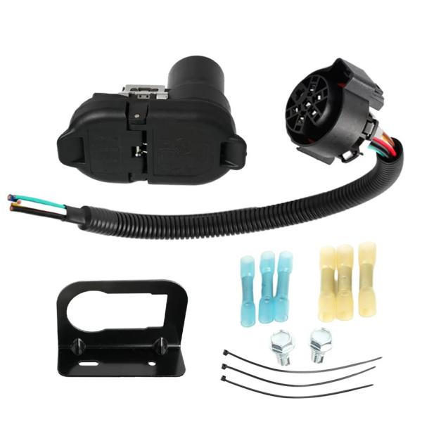 【並行輸入品】1セット 12V 7ウェイ トレーラー牽引ヒッチ配線プラグ レセプタクルコネクタ ハー...