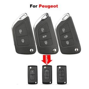 【並行輸入品】 Jingyuqin フリップリモートキーシェルプジョー 307 408 308 2/...