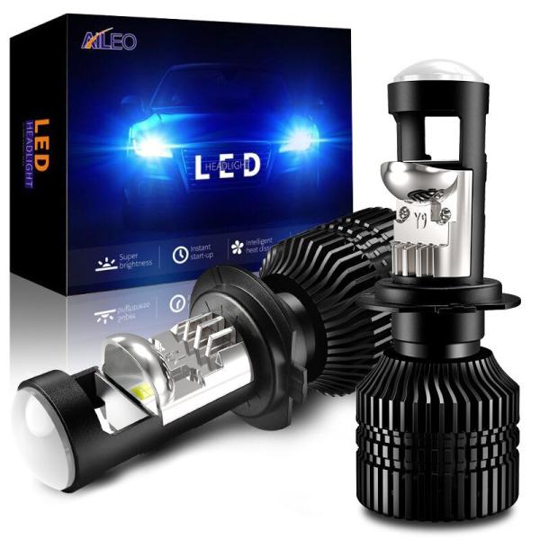 【並行輸入品】 Aileo-車 ヘッドライト電球 ミニ LED プロジェクター レンズ 70w/ペア...