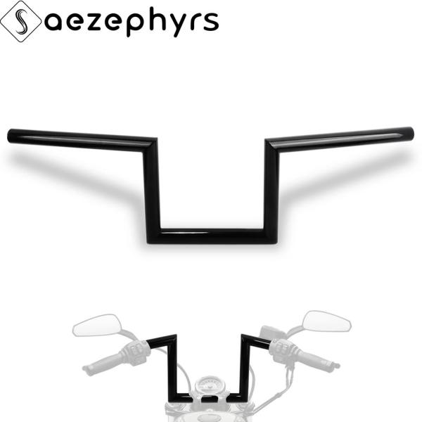 【並行輸入品】バイク用 8インチ ライズ ハンドルバー 1インチ 25MM Zバー エイプハンガー ...