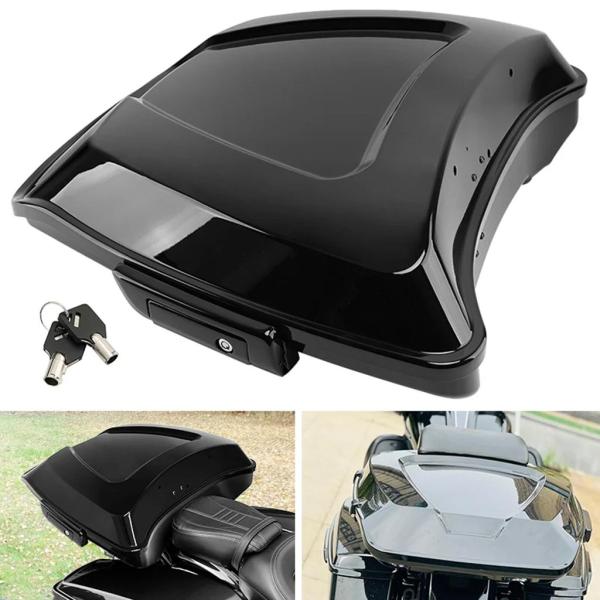 【並行輸入品】ブラックバイクレイザーチョッパーキングパックトランクラッチハーレーツアーパックツーリン...