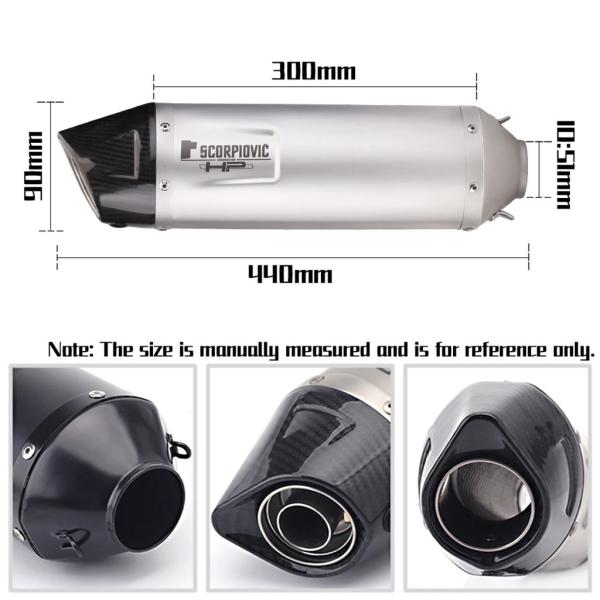 【並行輸入品】汎用バイク 二輪LV1エキゾーストマフラー エスケープモト ZX4R MT07 MT0...