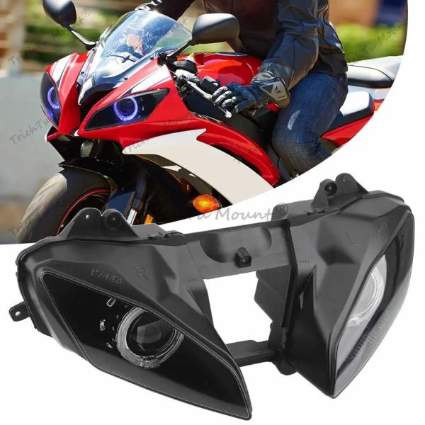 【並行輸入品】ヤマハ YZF-R6 R6 2008-2016 バイクカスタムヘッドライトアセンブリプ...