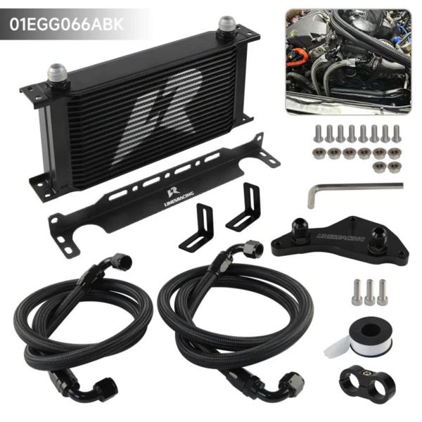 【並行輸入品】BMW N54/N55 オイルクーラーキット 19列 AN10 アップグレード サーモ...