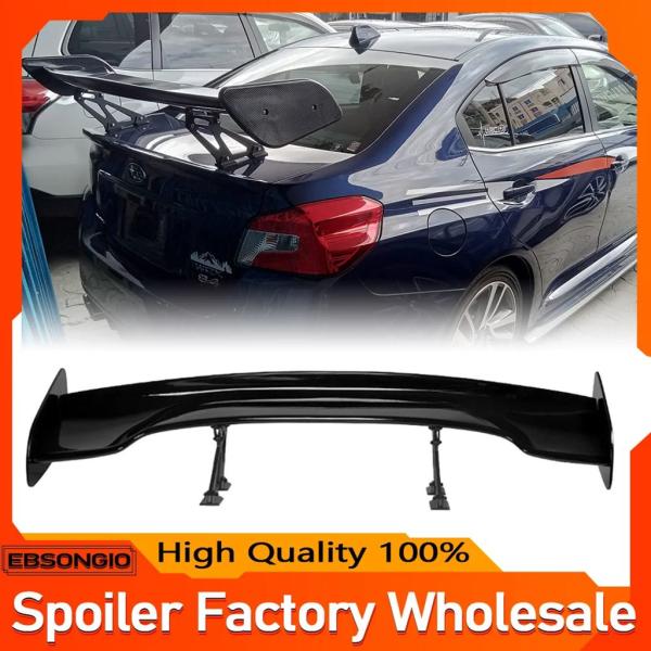 【並行輸入品】汎用 GT スタイルブラック JDM リアトランクスポイラーウイング ABS 2015...