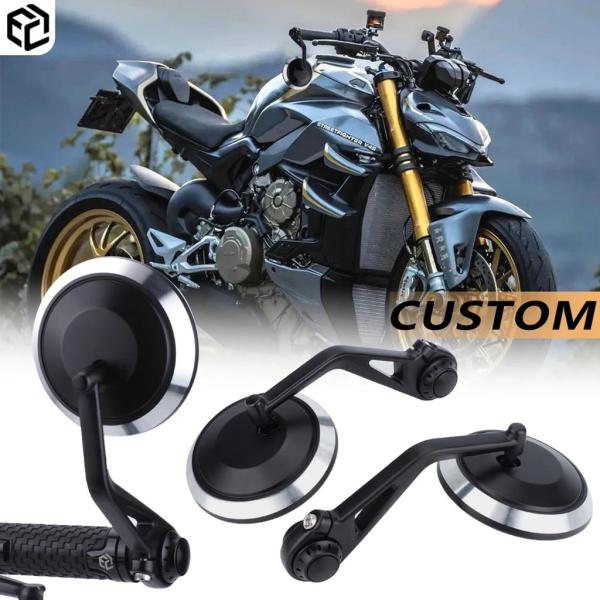 並行輸入品 バイクバーエンドミラーサイドミラーバックミラードゥカティストリートファイター V4 V2...