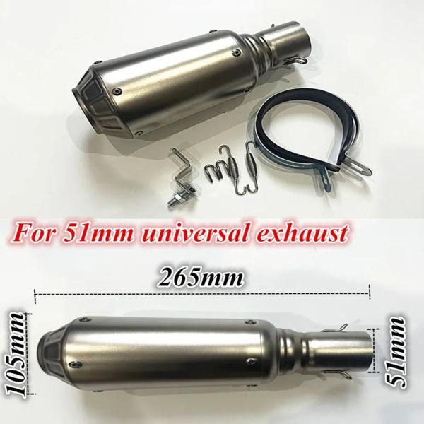 並行輸入品 汎用バイク 二輪エキゾースト 51MM カワサキZ900 FZ6 RC390 R1 R3...