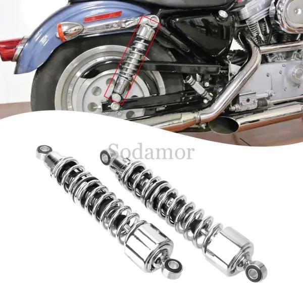 並行輸入品 2x 380 mmサスペンションショックダンパーリアショックアブソーバーハーレーダビッド...