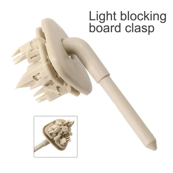 並行輸入品 車用フロントメタル付きベージュ日よけクリップ 車用プラスチック金属フロントシャフト BD...