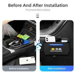 並行輸入品 車用収納ポケット 粘着式 サイドド...の詳細画像1