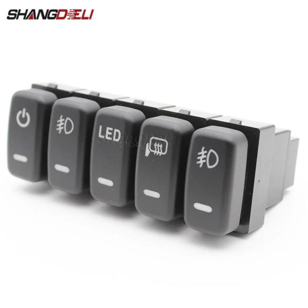 【並行輸入品】1Pc 車赤色 LED フォグライトバックミラー加熱スイッチボタン三菱アウトランダーパ...