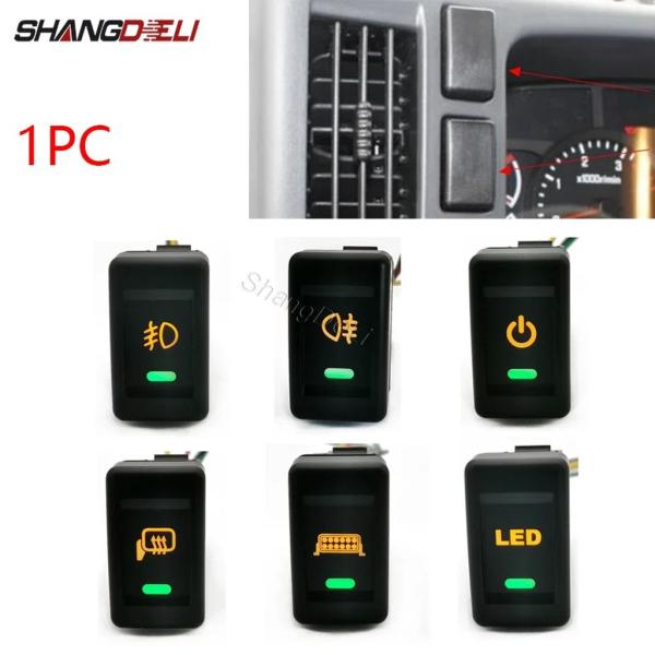 【並行輸入品】オレンジ LED ライト電源オンオフフロントリアフォグランプウイングバックミラースイッ...