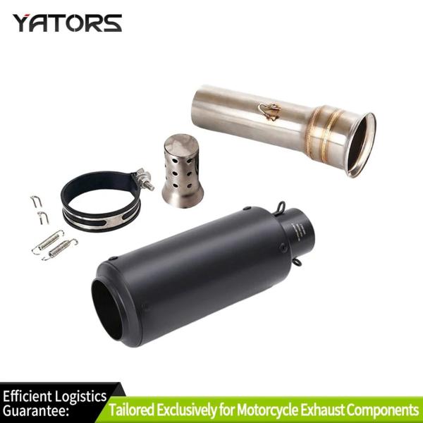 並行輸入品 排気システムカスタムスリップオンエキゾーストミッドパイプ交換マフラー黒色1290スーパー...