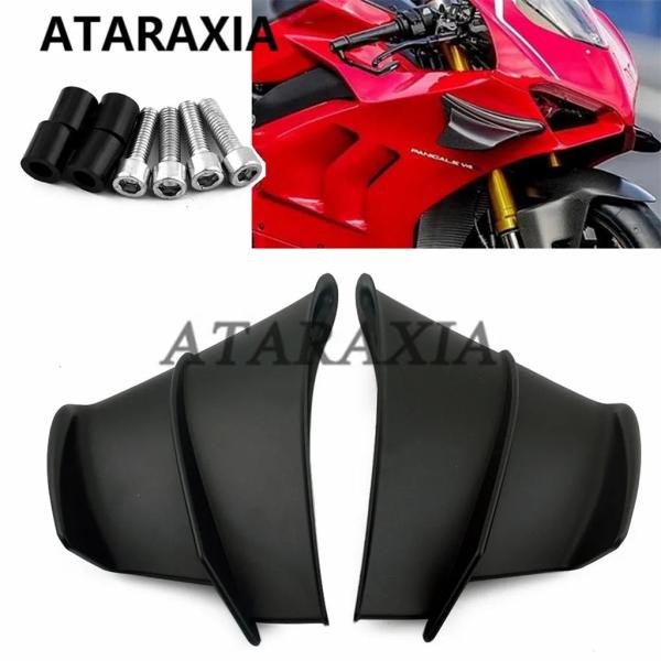 並行輸入品 バイクフロントサイドWINGLETS GMマットブラックサイドドゥカティパニガーレV4S...