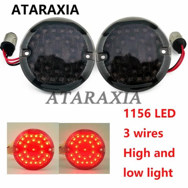 並行輸入品 3 1/4インチ 1156 バレットスタイル LED ウィンカーインサートライト ハーレ...