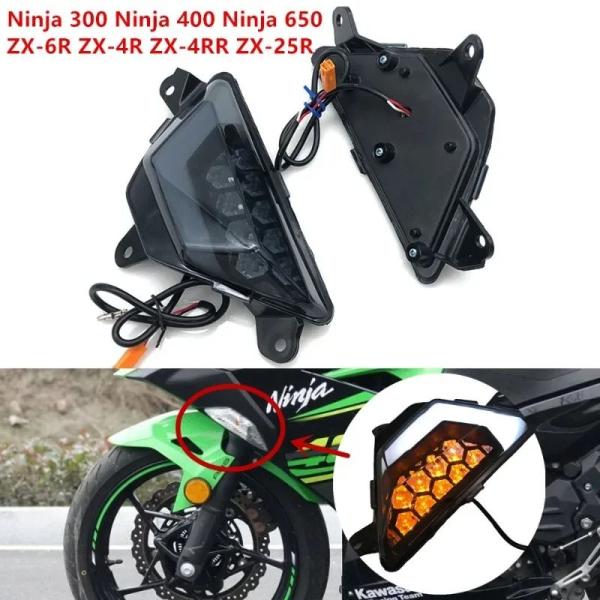 並行輸入品 バイク 二輪LEDフロントウインカーライト カワサキZX-6R 2013-2023 z1...