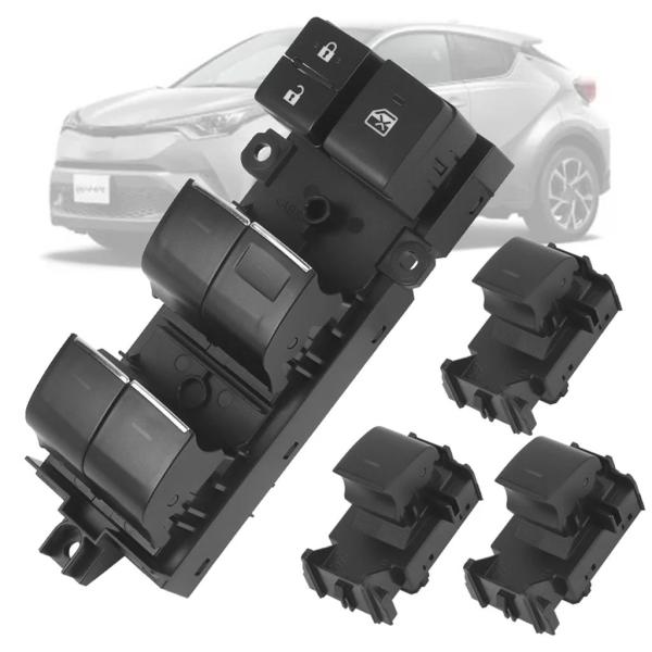 並行輸入品 右ハンドル用 パワーウィンドウリフターコントロールボタンスイッチ トヨタ RAV4 XA...