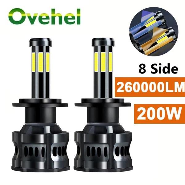 並行輸入品 OVEHEL 360 H7 LED 8面ターボCanbus H8 H9 H11 9005...