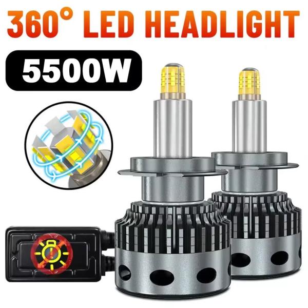 並行輸入品 360 度 LED ヘッドライト Canbus H1 H7 H8 H9 H11 9005...