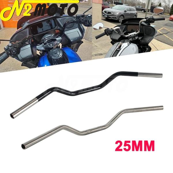 【並行輸入品】25 mmバイクドラッグハンドルバーモトクロススタイルハンドルバーハーレーソフテイルロ...
