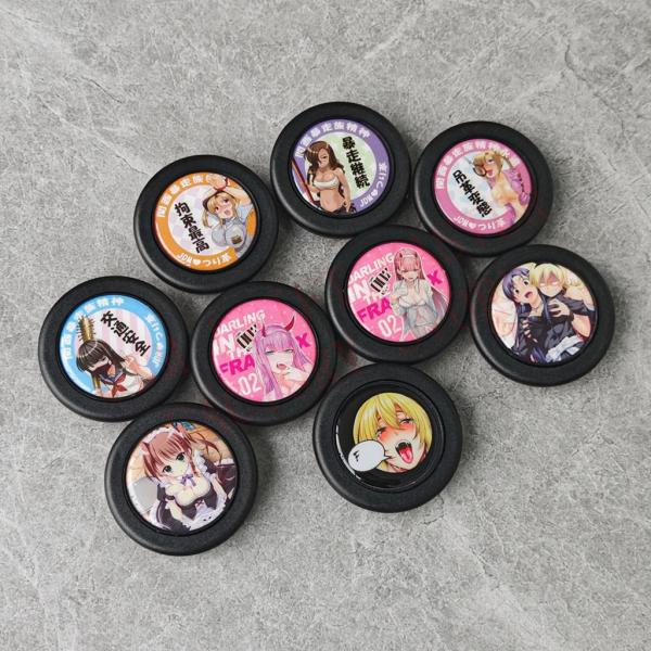 【並行輸入品】JDMスポーツステアリングホイールホーンボタンカーホーンキャップ