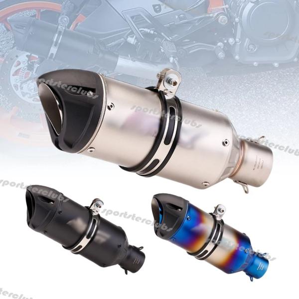 【並行輸入品】バイク用汎用エキゾーストサイレンサーチューブ オフロード nina400 zx6r e...