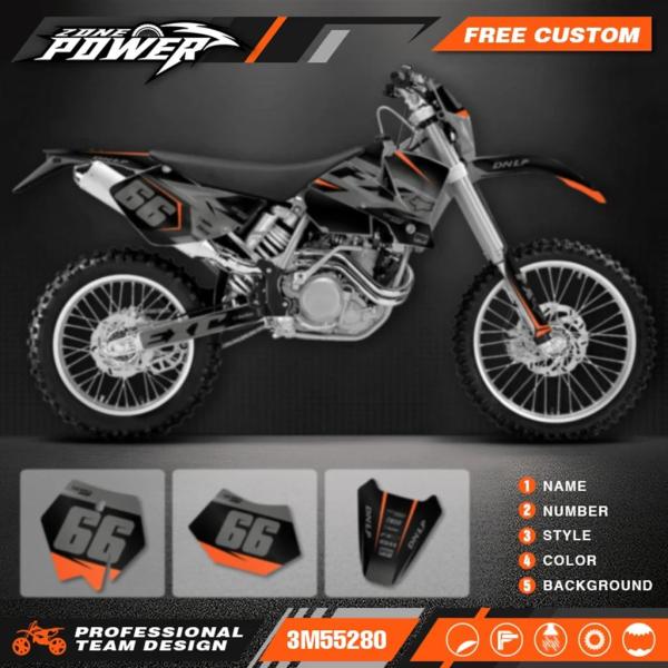 【並行輸入品】パワーゾーン カスタムチーム バイク用グラフィック背景 デカールステッカーキット KT...