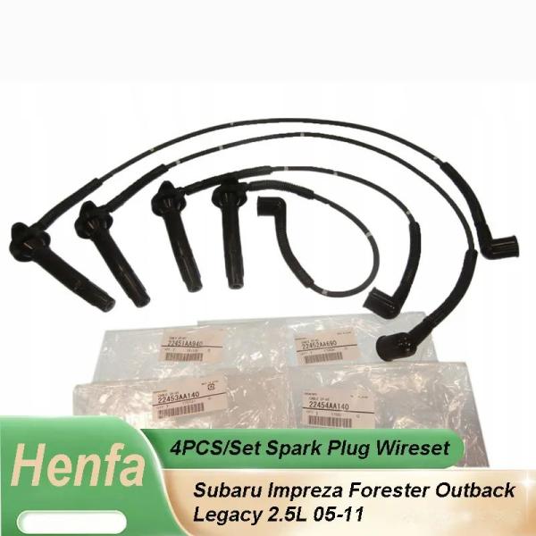 【並行輸入品】Henfa 4 ピース/セットスパークプラグワイヤーセット 22451AA940 スバ...