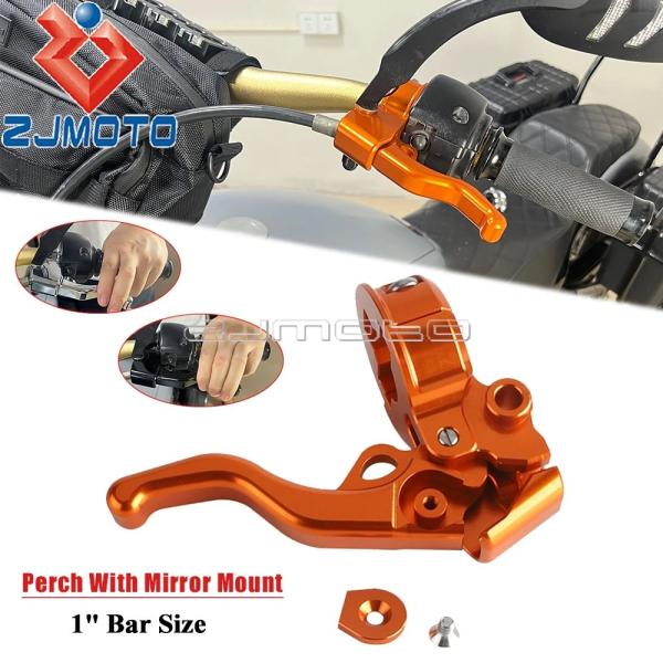 【並行輸入品】バイク用ハンドルバークランプ 1インチ ケーブルプル イージーレバー ハーレーソフテー...