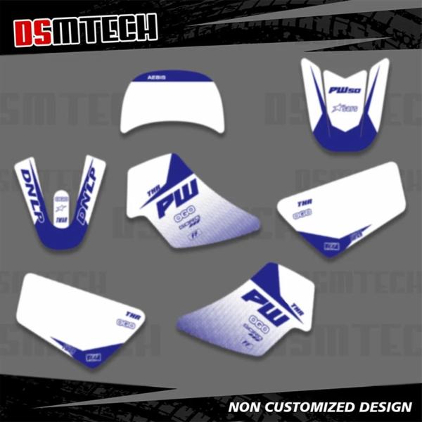 【並行輸入品】DSMTECH-バイクグラフィック背景ステッカーキット ヤマハ PW 50 チームステ...