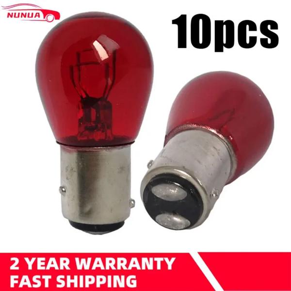 【並行輸入品】リアブレーキ用電球 ブレーキライト用 10ピース/セット赤 BAW15D BAW15S...