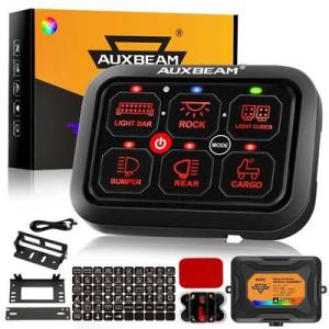 【並行輸入品】 Auxbeam-RGBライト付き汎用スイッチパネル オンオフ制御 自動車用電子電源リ...