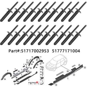 【並行輸入品】 車ブラインドリベットバンパーフェンダープラスチッククリップbmw X1 E84 X3...