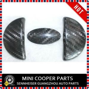 【並行輸入品】 カーボン素材uv保護インテリアブラックカラーミニクーパーR55-R59用ドアノブハン...