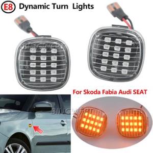 【並行輸入品】 Skoda faviaオクタビアmk1 mk2用2xダイナミックLEDウィンカーサイ...