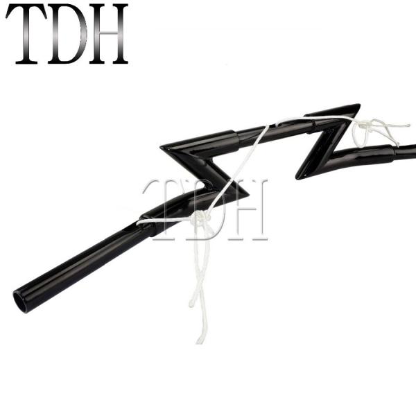 【並行輸入品】 スチール ブラック ハンドルバー1 "ドラッグZバー ハンドバー ハーレー カスタム...