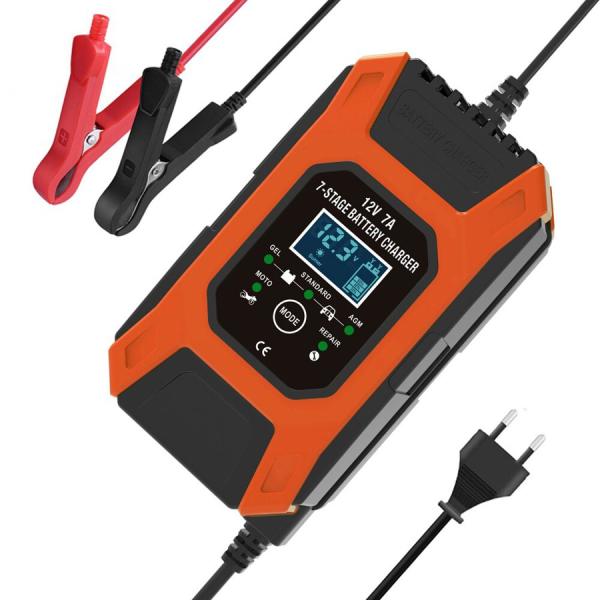 【並行輸入品】 オートバイ 自動車用バッテリー 充電器 12V 7A 7ステージ LED GEL S...