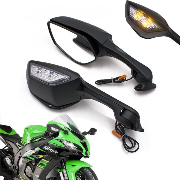 【並行輸入品】 カワサキ オートバイ ミラー レトロ カスタム 汎用 ニンジャ ZX10R ZX10...