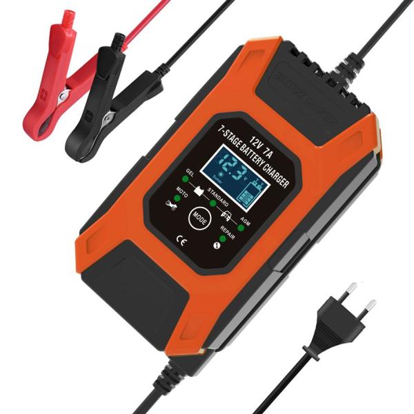 【並行輸入品】 オートバイ 自動車 バッテリー充電器 12v 7a 7ステージ led gel st...